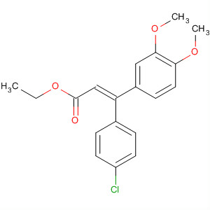 (E)-ethyl 3-(4-chlorophenyl)-3-(3,4-dimethoxyphenyl)acrylateStructure,151664-92-5Structure (E)-ethyl 3-(4-chlorophenyl)-3-(3,4-dimethoxyphenyl)acrylate Structure,151664-92-5Structure