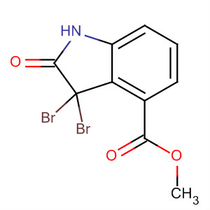 1H-indole-4-carboxylicacid,3,3-dibromo-2,3-dihydro-2-oxo-,methylesterStructure,153072-42-5Structure 1H-indole-4-carboxylicacid,3,3-dibromo-2,3-dihydro-2-oxo-,methylester Structure,153072-42-5Structure