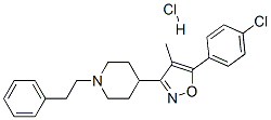 5-(4-Chlorophenyl)-4-methyl-3-(1-(2-phenylethyl)piperidin-4-yl)isoxazole hydrochlorideStructure,156337-32-5Structure 5-(4-Chlorophenyl)-4-methyl-3-(1-(2-phenylethyl)piperidin-4-yl)isoxazole hydrochloride Structure,156337-32-5Structure