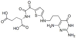 n-[[5-[[3-(2,6-二氨基-1,4-二氫-4-氧代-5-嘧啶)丙基]氨基]-2-噻吩]羰基]-L-谷氨酸結(jié)構(gòu)式_158010-68-5結(jié)構(gòu)式