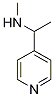 N-甲基-1-吡啶-4-基乙胺結(jié)構(gòu)式_158958-52-2結(jié)構(gòu)式