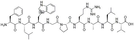 L-苯丙氨酰-L-亮氨酰-L-色氨酰甘氨酰-L-脯氨酰-L-精氨酰-L-丙氨酰-L-亮氨酰-L-纈氨酸結(jié)構(gòu)式_160295-81-8結(jié)構(gòu)式