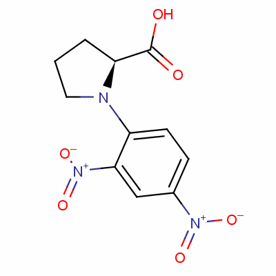 N-(2,4-二硝基苯基)-l-脯氨酸結(jié)構(gòu)式_1655-55-6結(jié)構(gòu)式