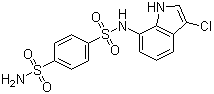 N-(3-氯-1H-吲哚-7-基)-1,4-苯二磺酰胺結(jié)構(gòu)式_165668-41-7結(jié)構(gòu)式