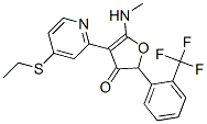 4-[4-(乙基硫代)-2-吡啶]-5-(甲基氨基)-2-[2-(三氟甲基)苯基]-3(2H)-呋喃酮結(jié)構(gòu)式_187592-22-9結(jié)構(gòu)式