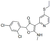 2-(2,4-二氯苯基)-4-[4-(乙基硫代)-2-吡啶]-5-(甲基氨基)-3(2H)-呋喃酮結(jié)構(gòu)式_187592-27-4結(jié)構(gòu)式