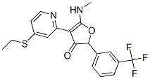 4-[4-(乙基硫代)-2-吡啶]-5-(甲基氨基)-2-[3-(三氟甲基)苯基]-3(2H)-呋喃酮結(jié)構(gòu)式_187592-29-6結(jié)構(gòu)式