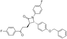 (3R,4S)-4-[4-(芐氧基)苯基]-1-(4-氟苯基)-3-[3-(4-氟苯基)-3-氧代丙基]氮雜啶-2-酮結構式_190595-65-4結構式