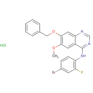 7-(Benzyloxy)-n-(4-bromo-2-fluorophenyl)-6-methoxyquinazolin-4-amine hydrochloride Structure,196603-95-9Structure