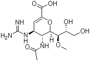 (4S,5R,6R)-5-乙酰氨基-4-胍基-6-((1R,2R)-2,3-二羥基-1-甲氧基丙基)-5,6-二氫-4H-吡喃-2-甲酸結構式_203120-17-6結構式