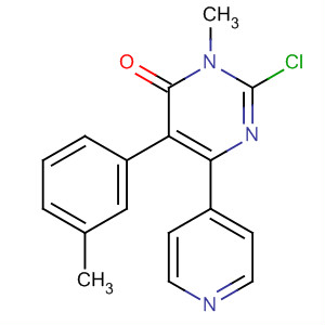 2-Chloro-3-methyl-6-(pyridin-4-yl)-5-(3-methylphenyl)-4(3h)-pyrimidinoneStructure,208655-25-8Structure 2-Chloro-3-methyl-6-(pyridin-4-yl)-5-(3-methylphenyl)-4(3h)-pyrimidinone Structure,208655-25-8Structure