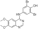 2,6-二溴-4-((6,7-二甲氧基喹唑啉-4-基)氨基)苯酚結構式_211555-05-4結構式