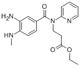 N-[3-氨基-4-(甲基氨基)苯甲?；鵠-N-2-吡啶-β-丙氨酸乙酯結(jié)構(gòu)式_212322-56-0結(jié)構(gòu)式