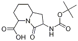 2-Tert-butoxycarbonylamino-3-oxo-octahydro-indolizine-5-carboxylic acidStructure,215182-89-1Structure 2-Tert-butoxycarbonylamino-3-oxo-octahydro-indolizine-5-carboxylic acid Structure,215182-89-1Structure