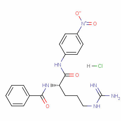 鹽酸-NA-苯甲酰-1-精氨酸酰-4-硝基苯胺結構式_21653-40-7結構式