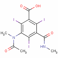 2,4,6-Triiodo-3-(n-methylcarbamoyl)-5-(n-methylacetylamino)benzoic acidStructure,21656-26-8Structure 2,4,6-Triiodo-3-(n-methylcarbamoyl)-5-(n-methylacetylamino)benzoic acid Structure,21656-26-8Structure