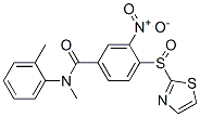 Benzamide, N-methyl-N-(2-methylphenyl)-3-nitro-4-(2-thiazolylsulfinyl)-Structure,217438-17-0Structure Benzamide, N-methyl-N-(2-methylphenyl)-3-nitro-4-(2-thiazolylsulfinyl)- Structure,217438-17-0Structure