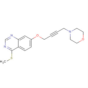 4-Methylsulphanyl-7-(4-morpholinobut-2-yn-1-yloxy)quinazolineStructure,220896-44-6Structure 4-Methylsulphanyl-7-(4-morpholinobut-2-yn-1-yloxy)quinazoline Structure,220896-44-6Structure
