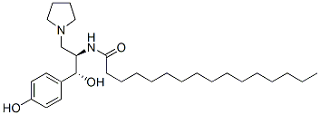 N-[(1R,2R)-2-羥基-2-(4-羥基苯基)-1-(1-吡咯烷甲諾)乙基]-十六胺結構式_245329-77-5結構式