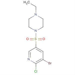 3-Bromo-2-chloro-5-(4-ethylpiperazin-1-ylsulfonyl)pyridineStructure,247582-63-4Structure 3-Bromo-2-chloro-5-(4-ethylpiperazin-1-ylsulfonyl)pyridine Structure,247582-63-4Structure