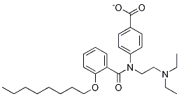 N-二乙基氨基乙基-p-[2-(-n-辛基氧基)-苯甲?；鵠氨基苯甲酸結(jié)構(gòu)式_26090-29-9結(jié)構(gòu)式