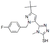 5-[3-(叔丁基)-1-(4-氟芐基)-1H-吡唑-5-基]-4-甲基-4H-1,2,4-噻唑-3-硫醇結(jié)構(gòu)式_263766-83-2結(jié)構(gòu)式