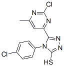 5-(2-Chloro-6-methylpyrimidin-4-yl)-4-(4-chlorophenyl)-4h-1,2,4-triazole-3-thiolStructure,266337-73-9Structure 5-(2-Chloro-6-methylpyrimidin-4-yl)-4-(4-chlorophenyl)-4h-1,2,4-triazole-3-thiol Structure,266337-73-9Structure