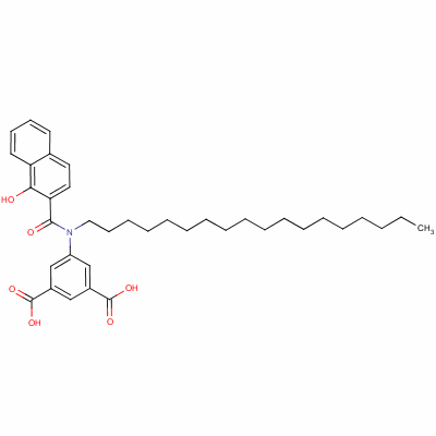 1-羥基-N-十八基-N-(3,5-二羧基苯基)-2-萘酰胺結(jié)構(gòu)式_26639-29-2結(jié)構(gòu)式