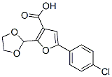 5-(4-Chlorophenyl)-2-(1,3-dioxolan-2-yl)-3-furoic acidStructure,306936-13-0Structure 5-(4-Chlorophenyl)-2-(1,3-dioxolan-2-yl)-3-furoic acid Structure,306936-13-0Structure