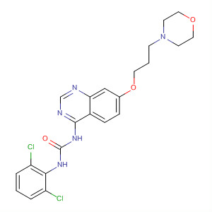 1-(2,6-二氯苯基)-3-[7-(3-嗎啉丙氧基)喹唑啉-4-基]脲結(jié)構(gòu)式_320363-14-2結(jié)構(gòu)式