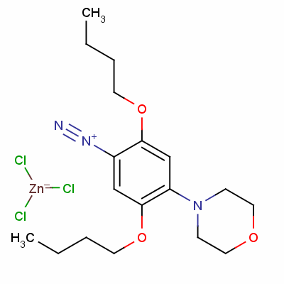 2,5-Dibutoxy-4-morpholinobenzenediazonium chloride zinc chlorideStructure,32457-96-8Structure 2,5-Dibutoxy-4-morpholinobenzenediazonium chloride zinc chloride Structure,32457-96-8Structure
