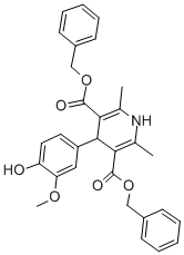 Dibenzyl 4-(4-hydroxy-3-methoxyphenyl)-2,6-dimethyl-1,4-dihydropyridine-3,5-dicarboxylateStructure,324577-14-2Structure Dibenzyl 4-(4-hydroxy-3-methoxyphenyl)-2,6-dimethyl-1,4-dihydropyridine-3,5-dicarboxylate Structure,324577-14-2Structure