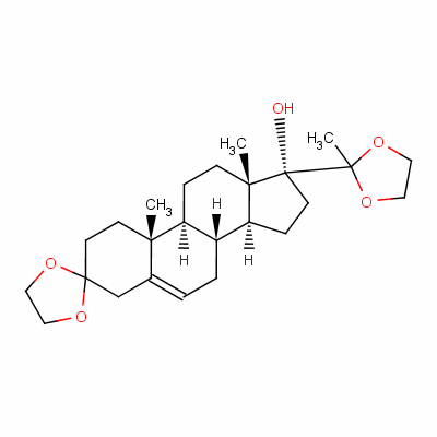 17Alpha-hydroxypregn-5-ene-3,20-dione-3,20-bis(ethyleneketal)Structure,3386-00-3Structure 17Alpha-hydroxypregn-5-ene-3,20-dione-3,20-bis(ethyleneketal) Structure,3386-00-3Structure
