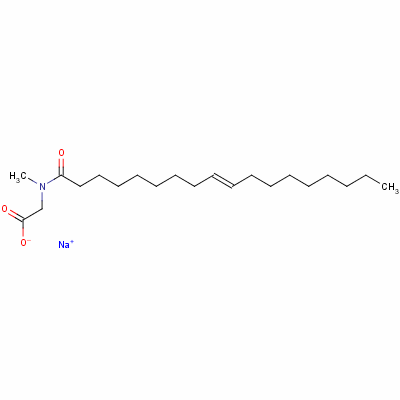 n-甲基-n-(1-氧代-9-十八烷基)-甘氨酸鈉結(jié)構(gòu)式_3624-77-9結(jié)構(gòu)式