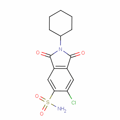 6-Chloro-2-cyclohexyl-2,3-dihydro-1,3-dioxo-1h-isoindole-5-sulfonamideStructure,3822-99-9Structure 6-Chloro-2-cyclohexyl-2,3-dihydro-1,3-dioxo-1h-isoindole-5-sulfonamide Structure,3822-99-9Structure
