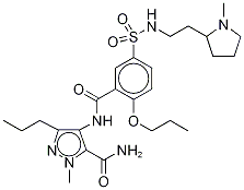 1-Methyl-4-[[5-[[[2-(1-methyl-2-pyrrolidinyl)ethyl]amino]sulfonyl]-2-propoxybenzoyl]amino]-3-propyl-1h-pyrazole-5-carboxamide Structure,382592-28-1Structure