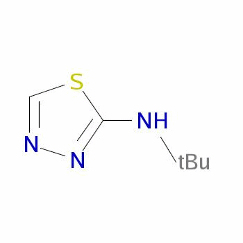 N-叔丁基-1,3,4-噻二唑-2-胺結(jié)構(gòu)式_38917-37-2結(jié)構(gòu)式