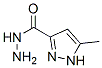 5-Methyl-1H-pyrazole-3-carboxylic acid hydrazideStructure,40535-14-6Structure 5-Methyl-1H-pyrazole-3-carboxylic acid hydrazide Structure,40535-14-6Structure