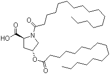 Trans-1-(1-oxohexadecyl)-4-[(1-oxohexadecyl)oxy]-l-proline Structure,41672-81-5Structure