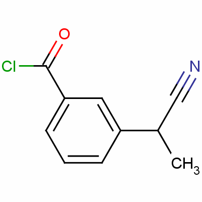 3-(1-氰基乙基)苯甲酰氯結(jié)構(gòu)式_42872-29-7結(jié)構(gòu)式