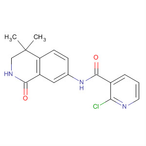 2-氯-N-(4,4-二甲基-1-氧代-1,2,3,4-四氫-異喹啉-7-基)-煙酰胺結(jié)構(gòu)式_442846-81-3結(jié)構(gòu)式