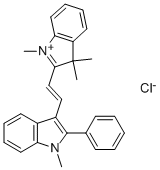 1,3,3-Trimethyl-2-[2-(1-methyl-2-phenyl-1H-indol-3-yl)vinyl]-3H-indolium chloride Structure,4657-00-5Structure