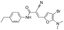 3-[4-溴-5-(二甲基氨基)-2-呋喃]-2-氰基-n-(4-乙基苯基)-2-丙酰胺結構式_470712-52-8結構式