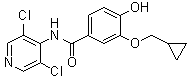 3-(Cyclopropylmethoxy)-n-(3,5-dichloropyridin-4-yl)-4-hydroxybenzamideStructure,475271-62-6Structure 3-(Cyclopropylmethoxy)-n-(3,5-dichloropyridin-4-yl)-4-hydroxybenzamide Structure,475271-62-6Structure