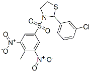 (9CI)-2-(3-氯苯基)-3-[(4-甲基-3,5-二硝基苯基)磺?；鵠-噻唑烷結(jié)構(gòu)式_477489-69-3結(jié)構(gòu)式