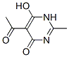 (9ci)-5-乙?；?6-羥基-2-甲基-4(1H)-嘧啶酮結(jié)構(gòu)式_497876-44-5結(jié)構(gòu)式