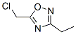 5-(Chloromethyl)-3-ethyl-1,2,4-oxadiazoleStructure,50737-34-3Structure 5-(Chloromethyl)-3-ethyl-1,2,4-oxadiazole Structure,50737-34-3Structure