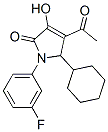 2H-Pyrrol-2-one, 4-acetyl-5-cyclohexyl-1-(3-fluorophenyl)-1,5-dihydro-3-hydroxy-Structure,512177-56-9Structure 2H-Pyrrol-2-one, 4-acetyl-5-cyclohexyl-1-(3-fluorophenyl)-1,5-dihydro-3-hydroxy- Structure,512177-56-9Structure