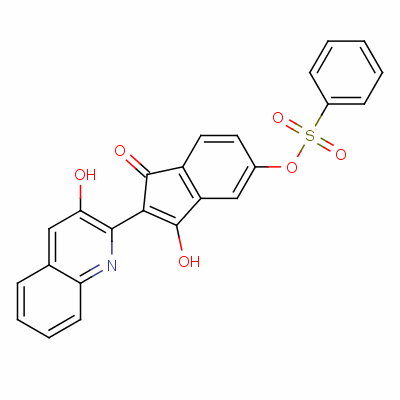 3-羥基-2-(3-羥基-2-喹啉基)-5-[(苯基磺?；?氧基]-1H-茚-1-酮結(jié)構(gòu)式_51419-02-4結(jié)構(gòu)式
