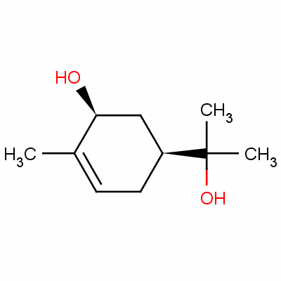 順式-5-羥基-alpha,alpha,4-三甲基-3-環(huán)己烯-1-甲醇結(jié)構(gòu)式_54164-89-5結(jié)構(gòu)式